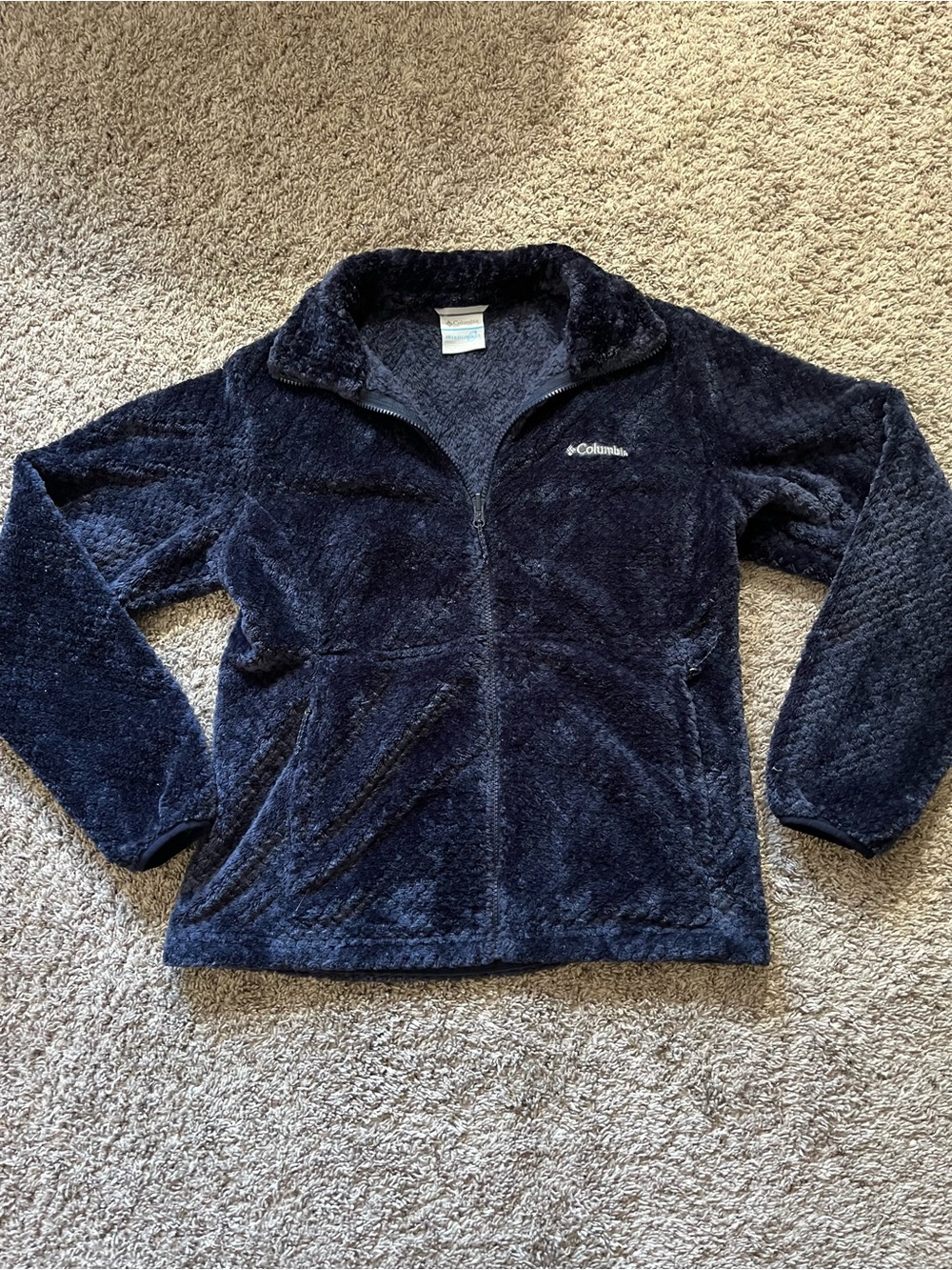 Columbia Women's Bugaboo II Fleece Interchange Liner Jacket Navy Blue Full Zip M